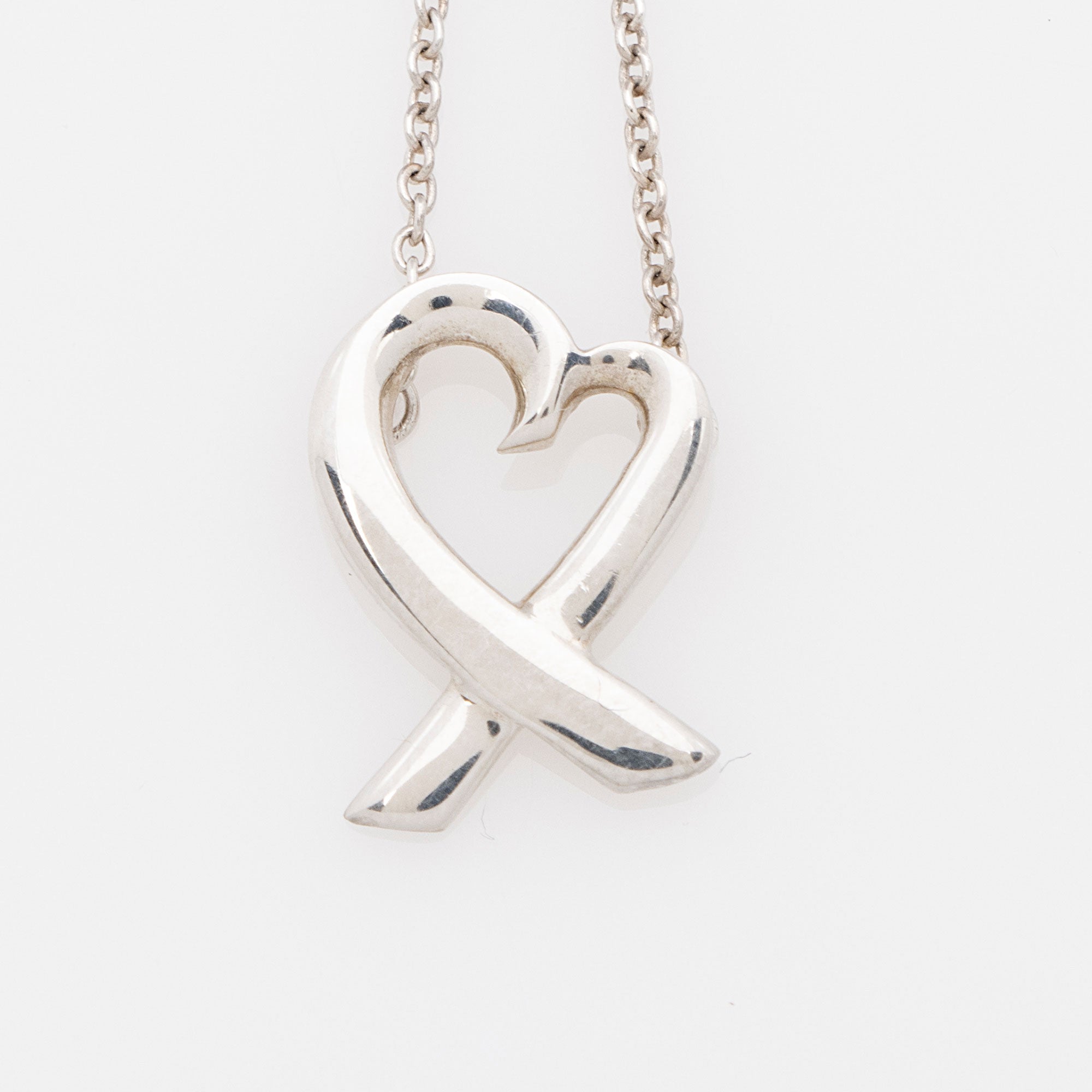 Tiffany & Co. Paloma Picasso Sterling Silver Loving Heart Necklace