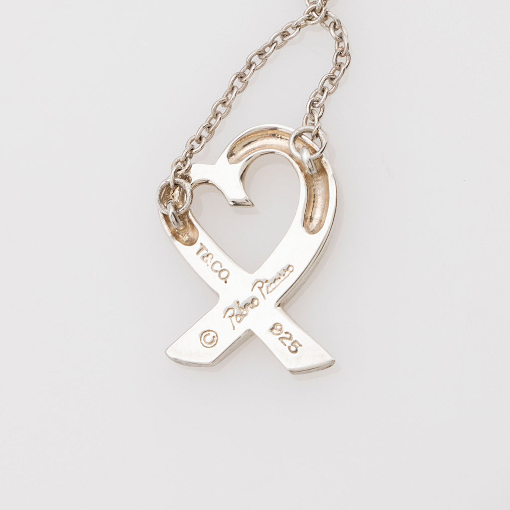 Tiffany & Co. Paloma Picasso Sterling Silver Loving Heart Necklace