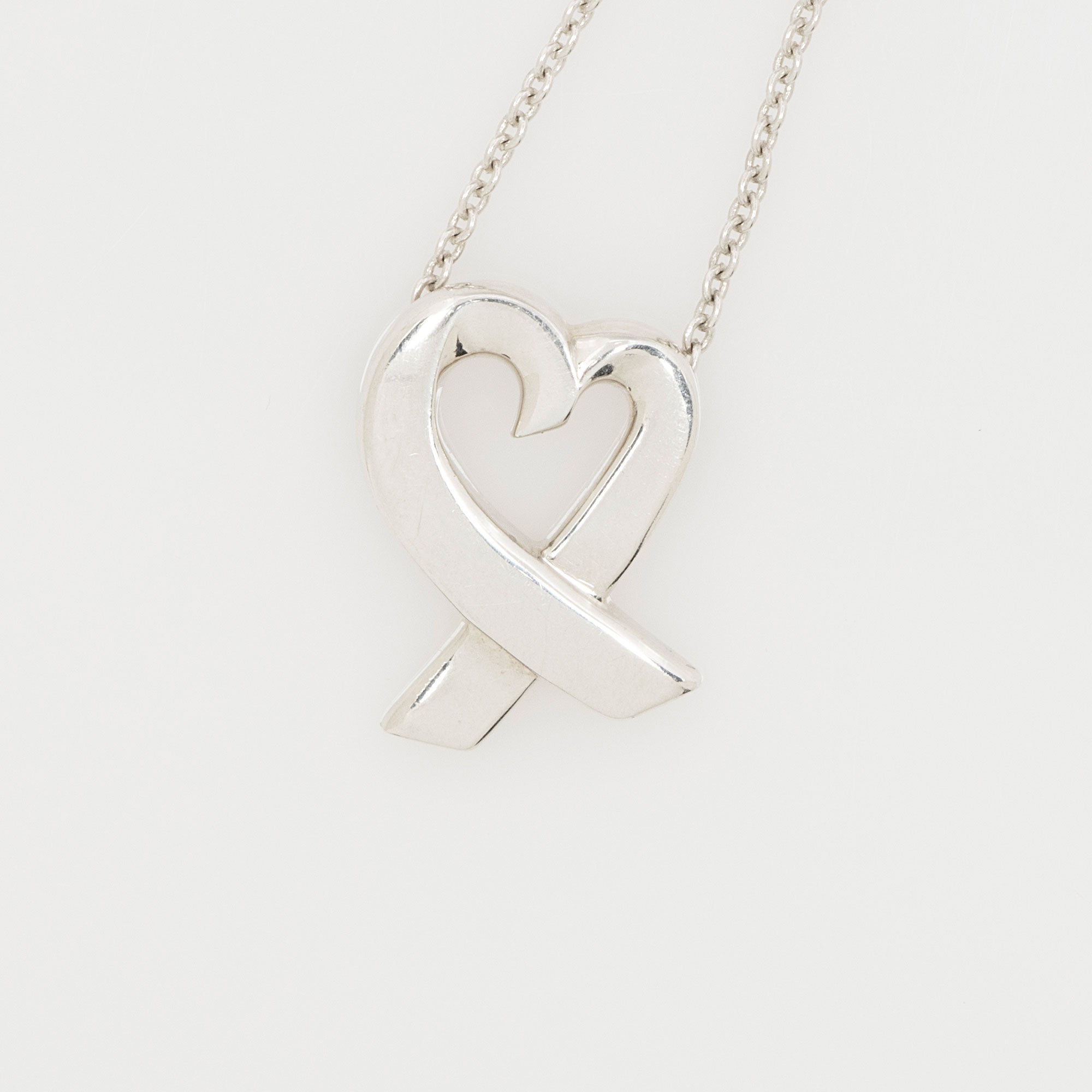 Tiffany & Co. Paloma Picasso Sterling Silver Loving Heart Necklace