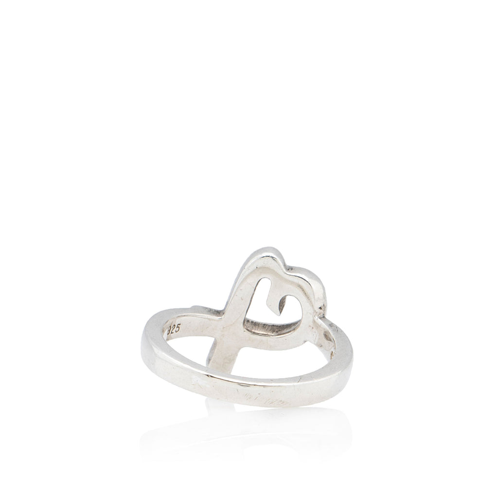 Tiffany & Co. Paloma Picasso Sterling Silver Loving Heart Ring - Size 6 1/2