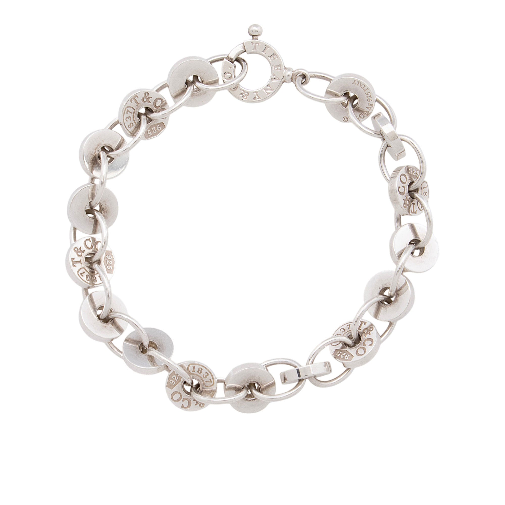 Tiffany & Co. Sterling Silver 1837 Circle Link Bracelet