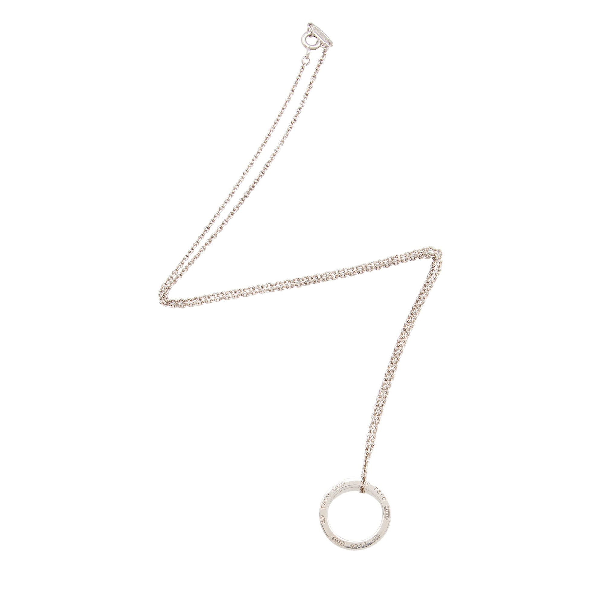 Tiffany & Co. Sterling Silver 1837 Circle Necklace