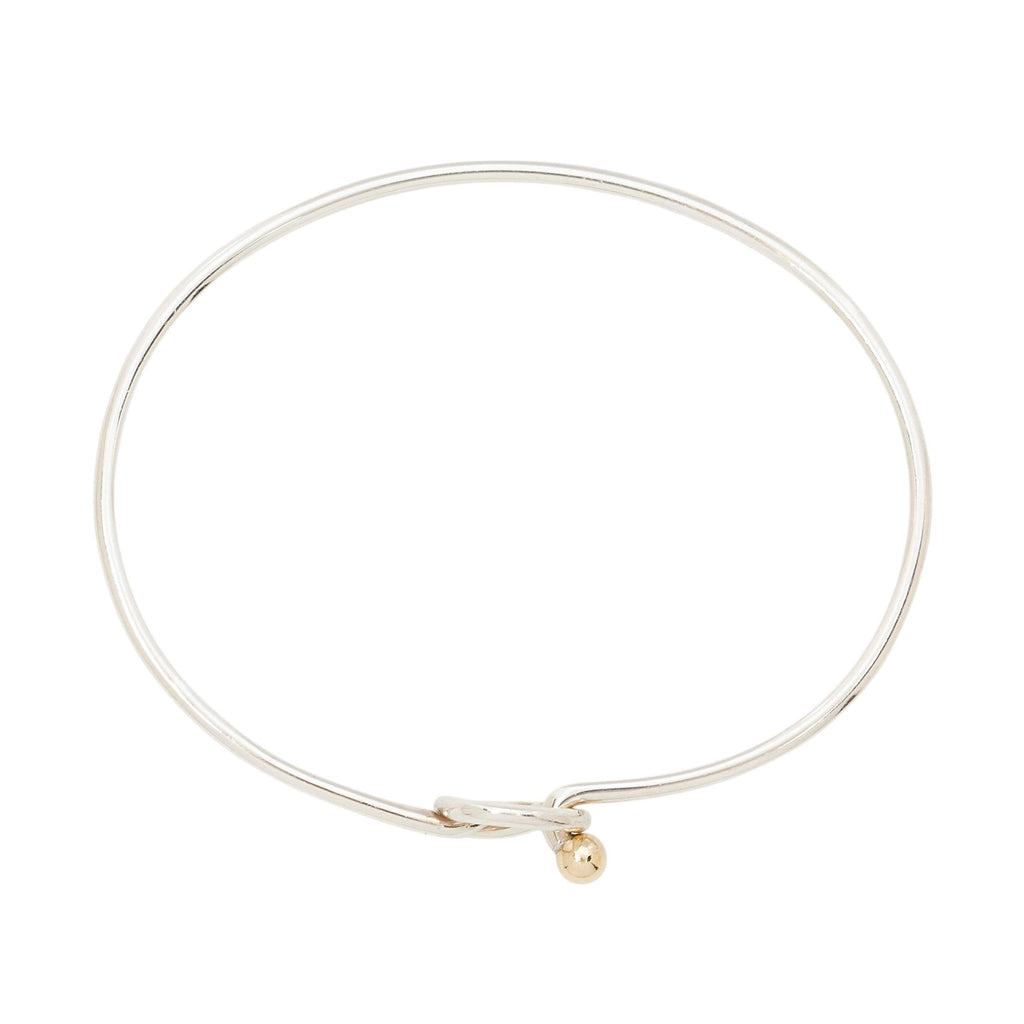 Tiffany & Co. Sterling Silver 18k Gold Love Knot Bangle