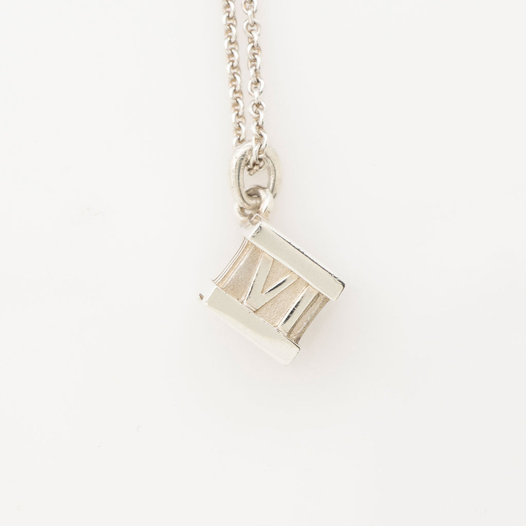 Tiffany & Co. Sterling Silver Atlas Cube Necklace