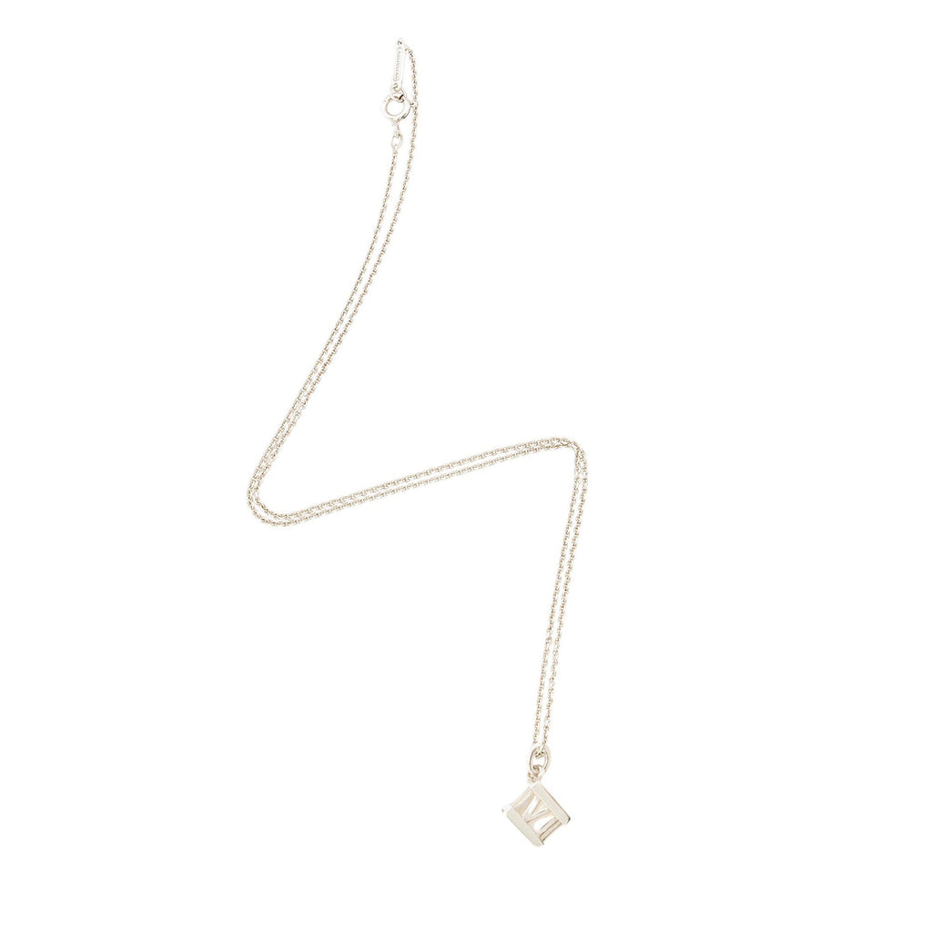 Tiffany & Co. Sterling Silver Atlas Cube Necklace