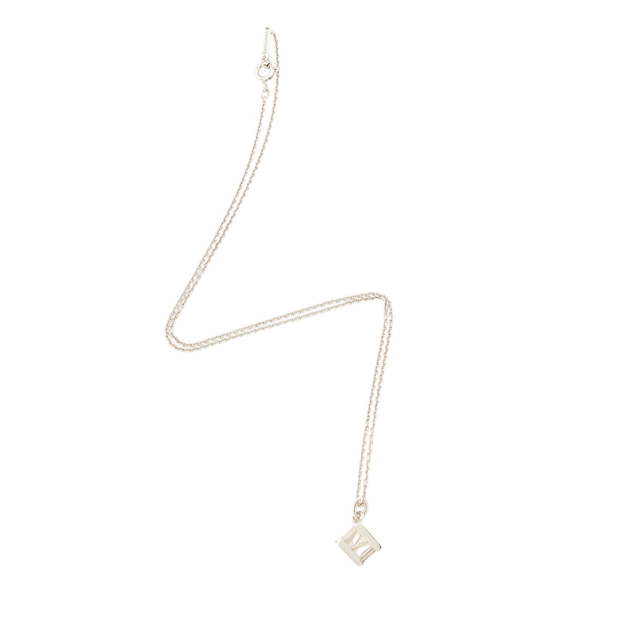 Tiffany & Co. Sterling Silver Atlas Cube Necklace