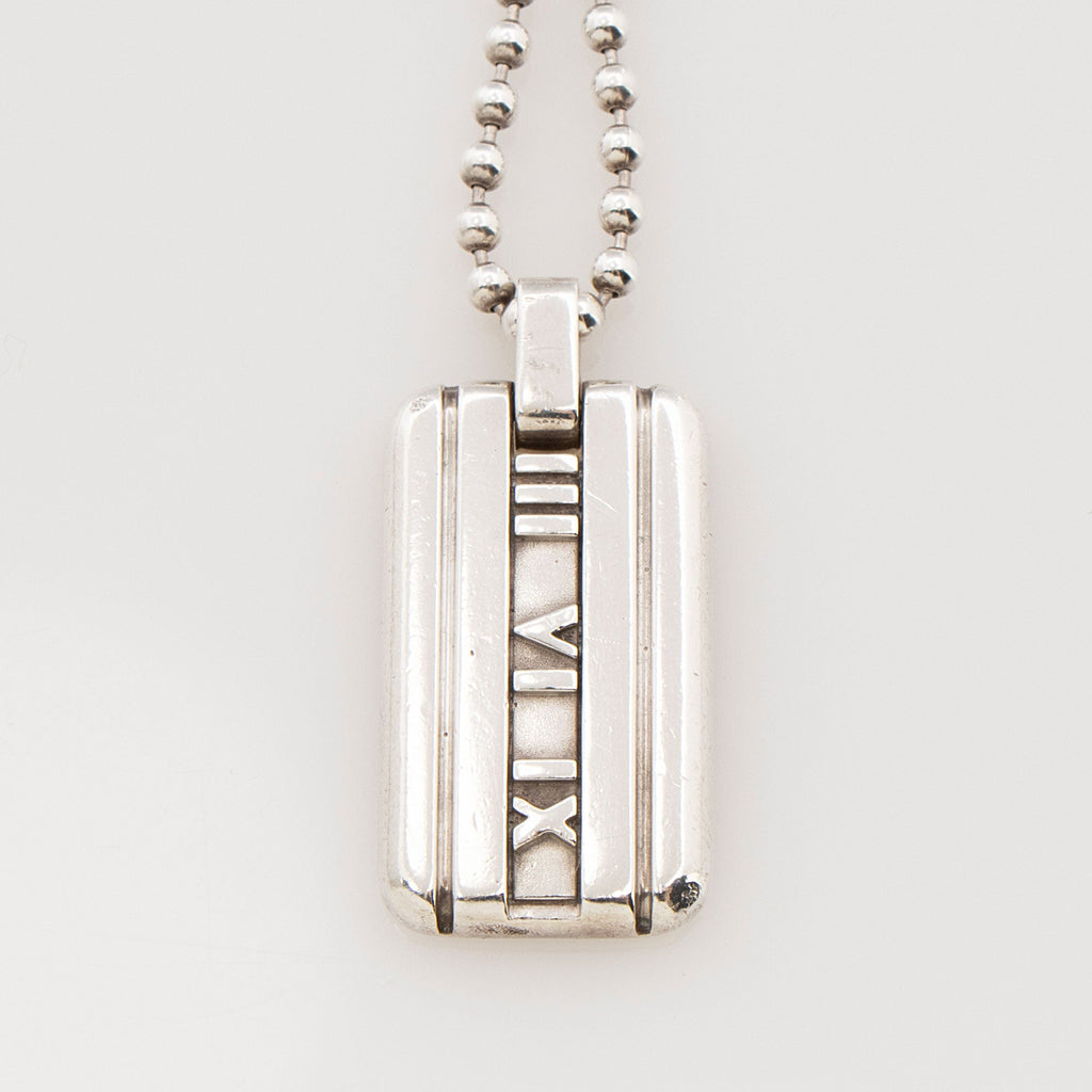 Tiffany & Co. Sterling Silver Atlas I.D. Tag Necklace