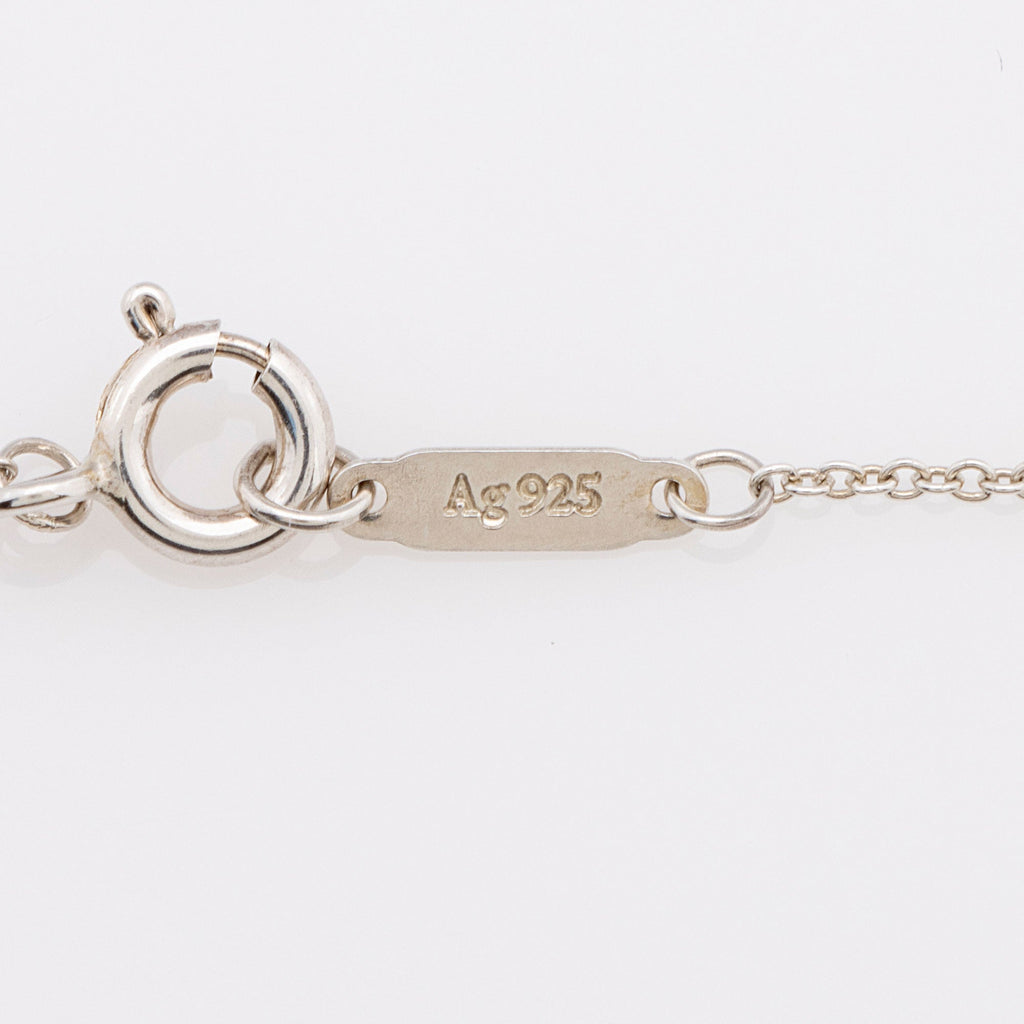 Tiffany & Co. Sterling Silver Enamel Heart Key Necklace