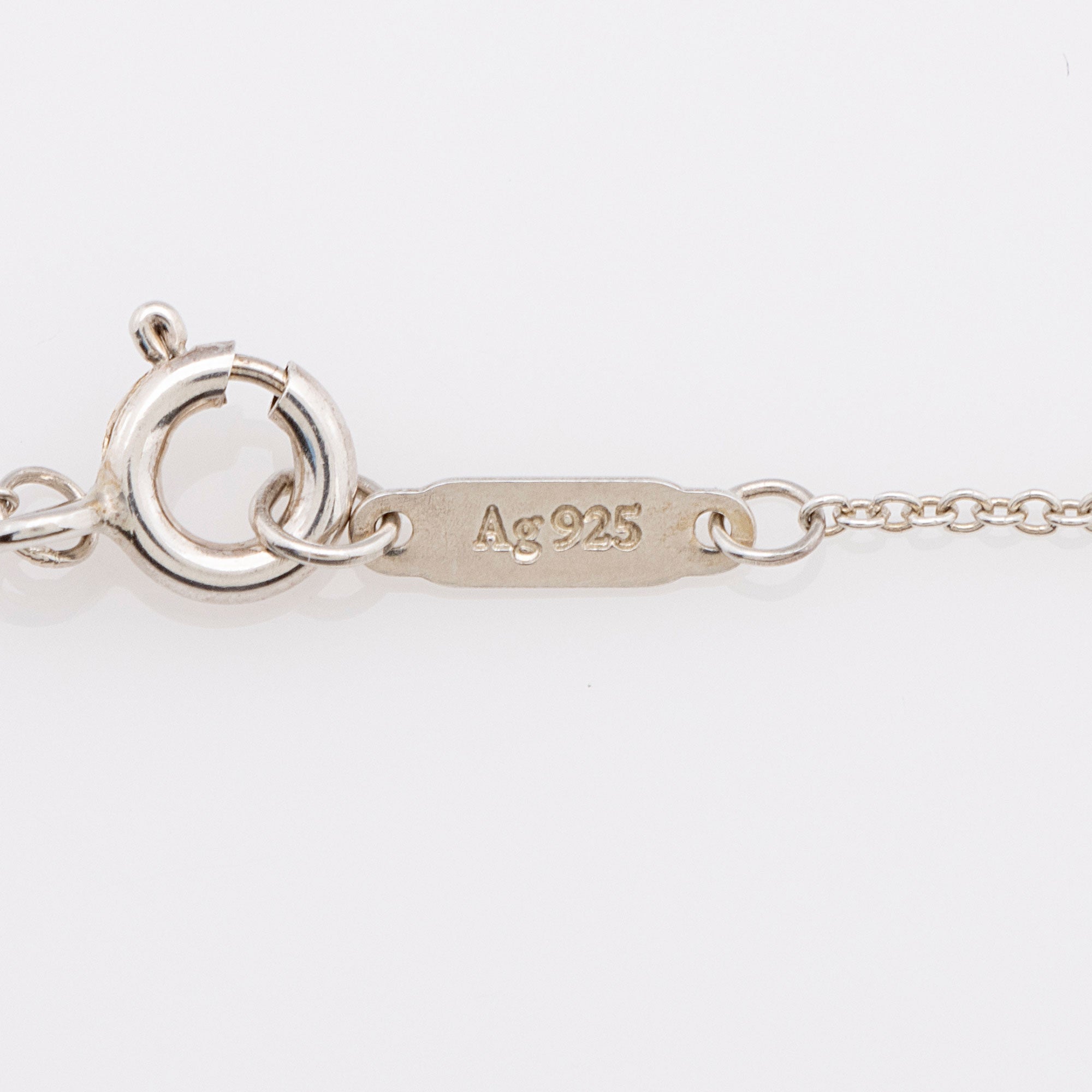 Tiffany & Co. Sterling Silver Enamel Heart Key Necklace