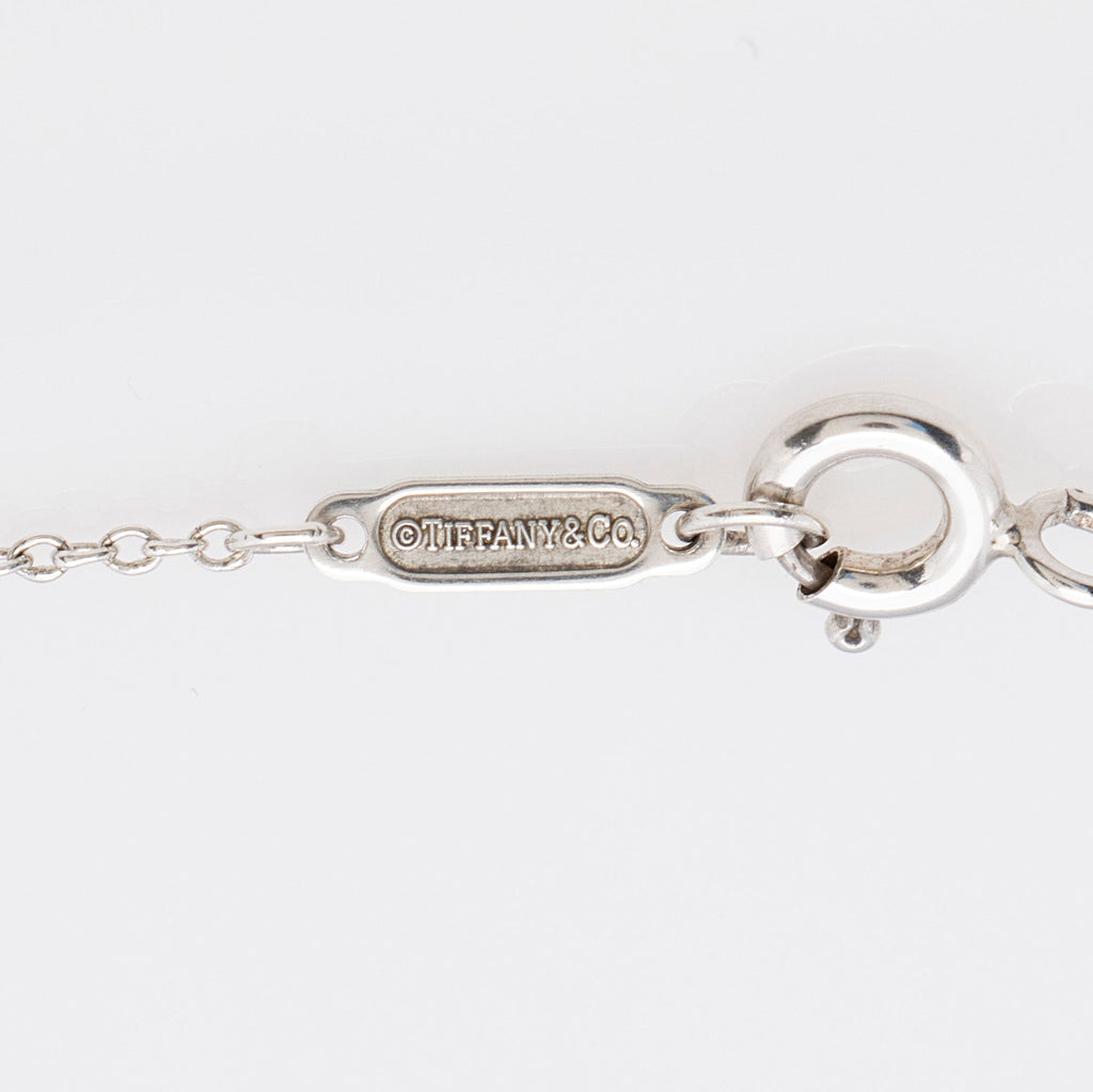 Tiffany & Co. Sterling Silver Enamel Return to Tiffany Double Heart Mini Necklace