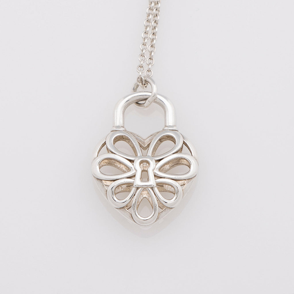 Tiffany & Co. Sterling Silver Filigree Heart Necklace