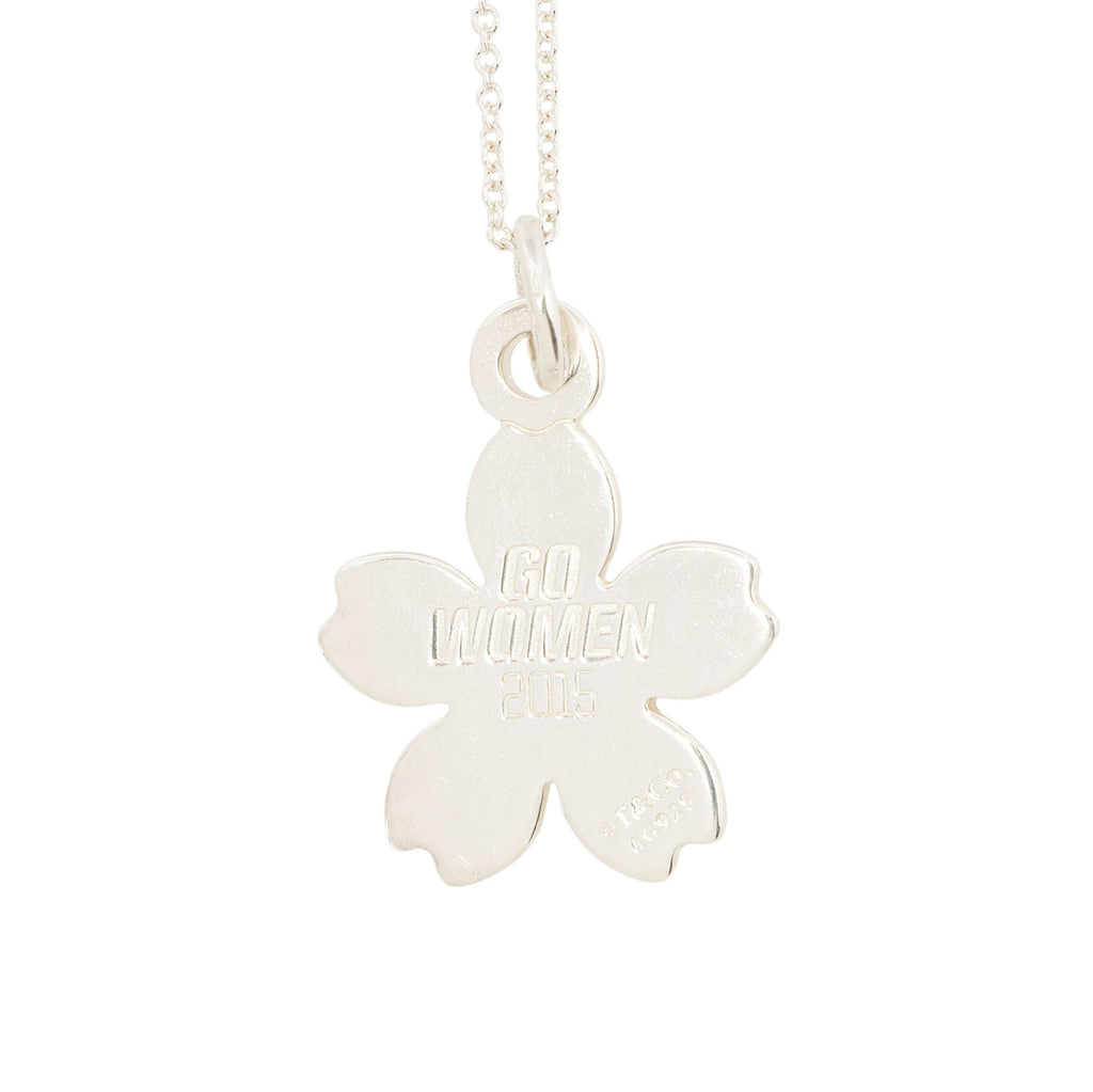 Tiffany & Co. Sterling Silver Go Women 2015 Sakura Cherry Blossom Necklace