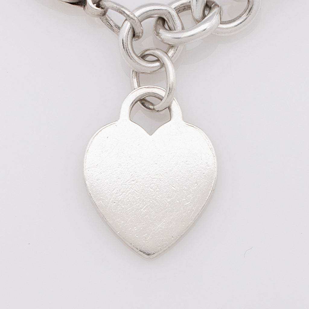 Tiffany & Co. Sterling Silver Heart Tag Charm Bracelet