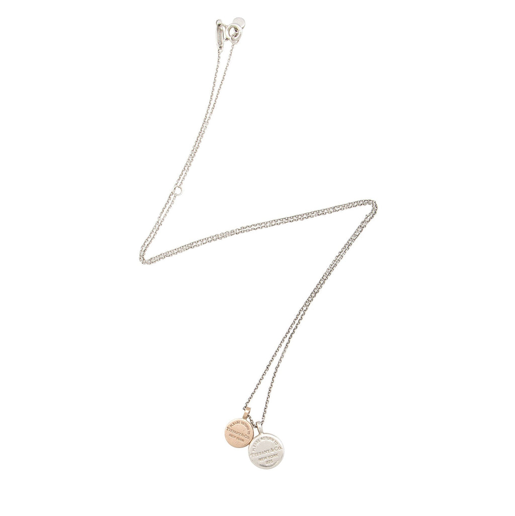Tiffany & Co. Sterling Silver Rubedo Return to Circle Duo Necklace