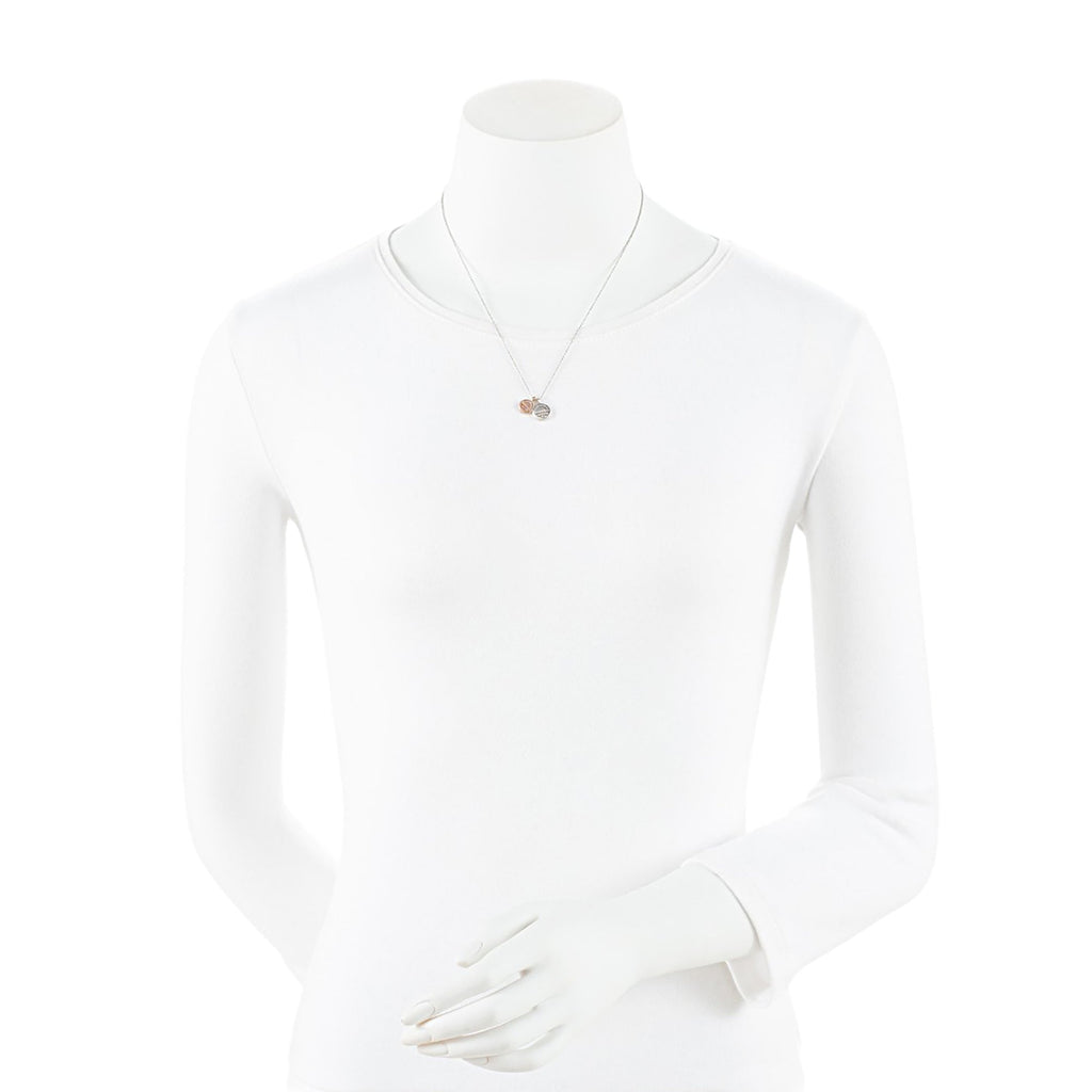 Tiffany & Co. Sterling Silver Rubedo Return to Circle Duo Necklace