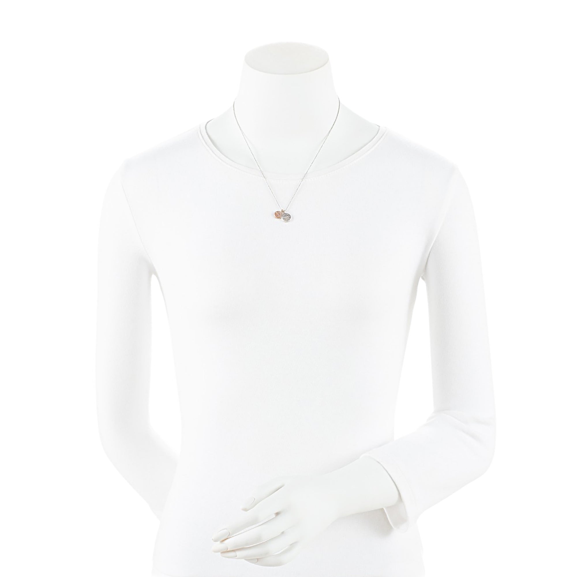Tiffany & Co. Sterling Silver Rubedo Return to Circle Duo Necklace