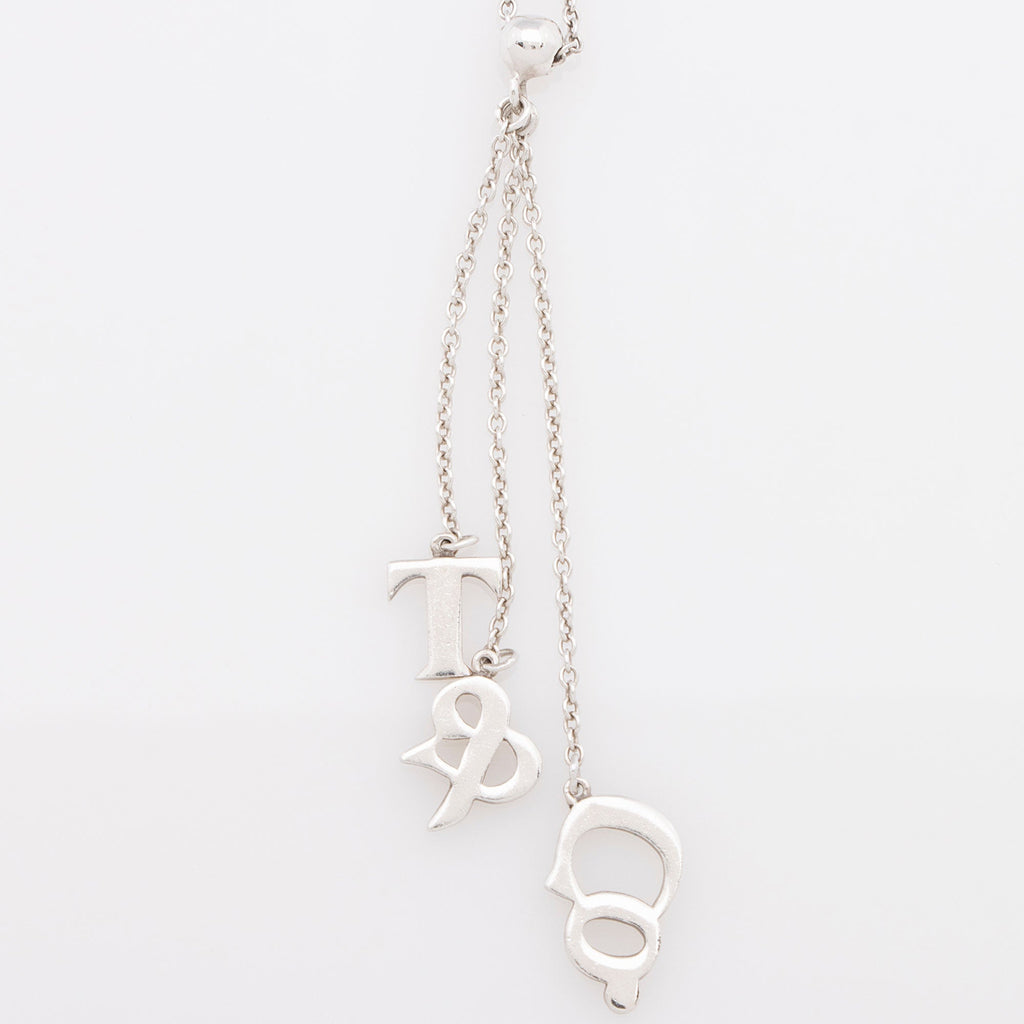 Tiffany & Co. Sterling Silver T. & Co. Letters Lariat Necklace