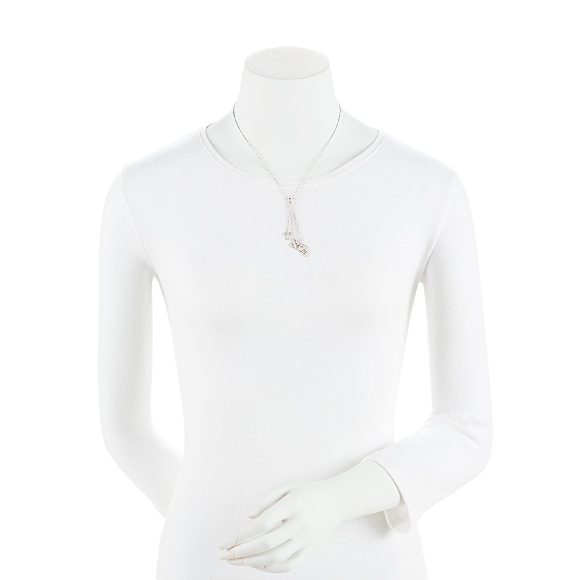 Tiffany & Co. Sterling Silver T. & Co. Letters Lariat Necklace
