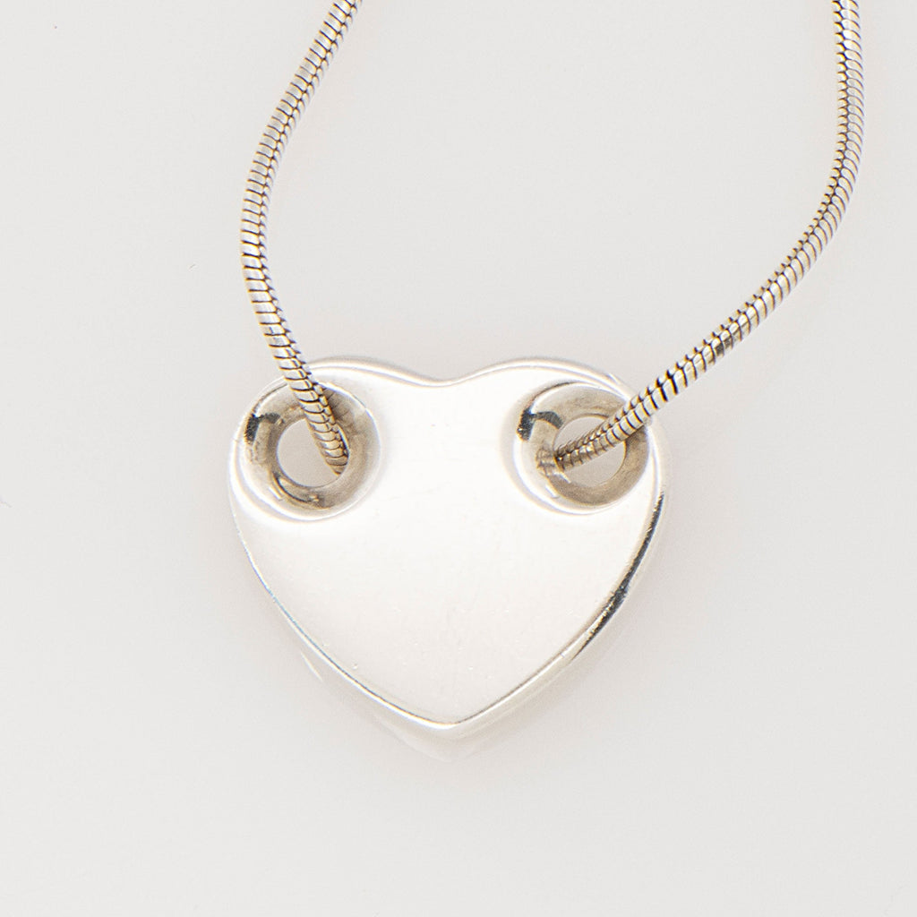 Tiffany & Co. Sterling Silver Threaded PiercedHeart Necklace