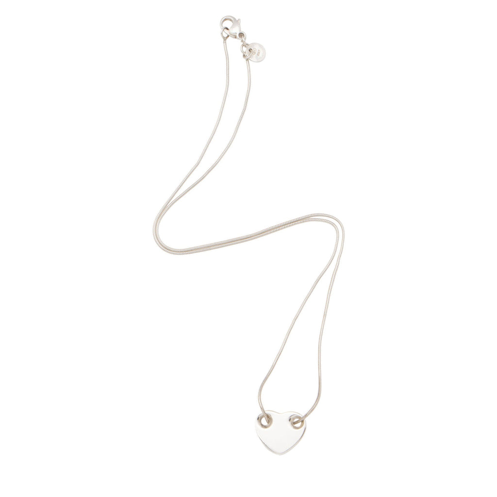 Tiffany & Co. Sterling Silver Threaded PiercedHeart Necklace