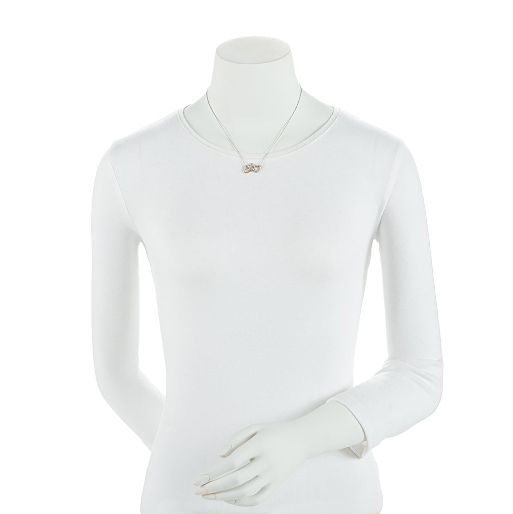 Tiffany & Co. Sterling Silver Triple Open Heart Necklace