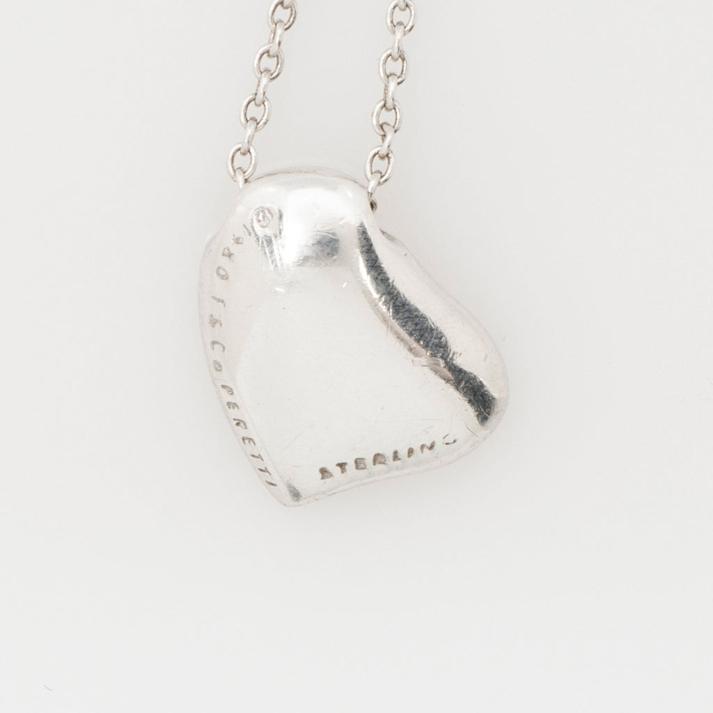 Tiffany & Co. Vintage Elsa Peretti Sterling Silver Full Heart Necklace