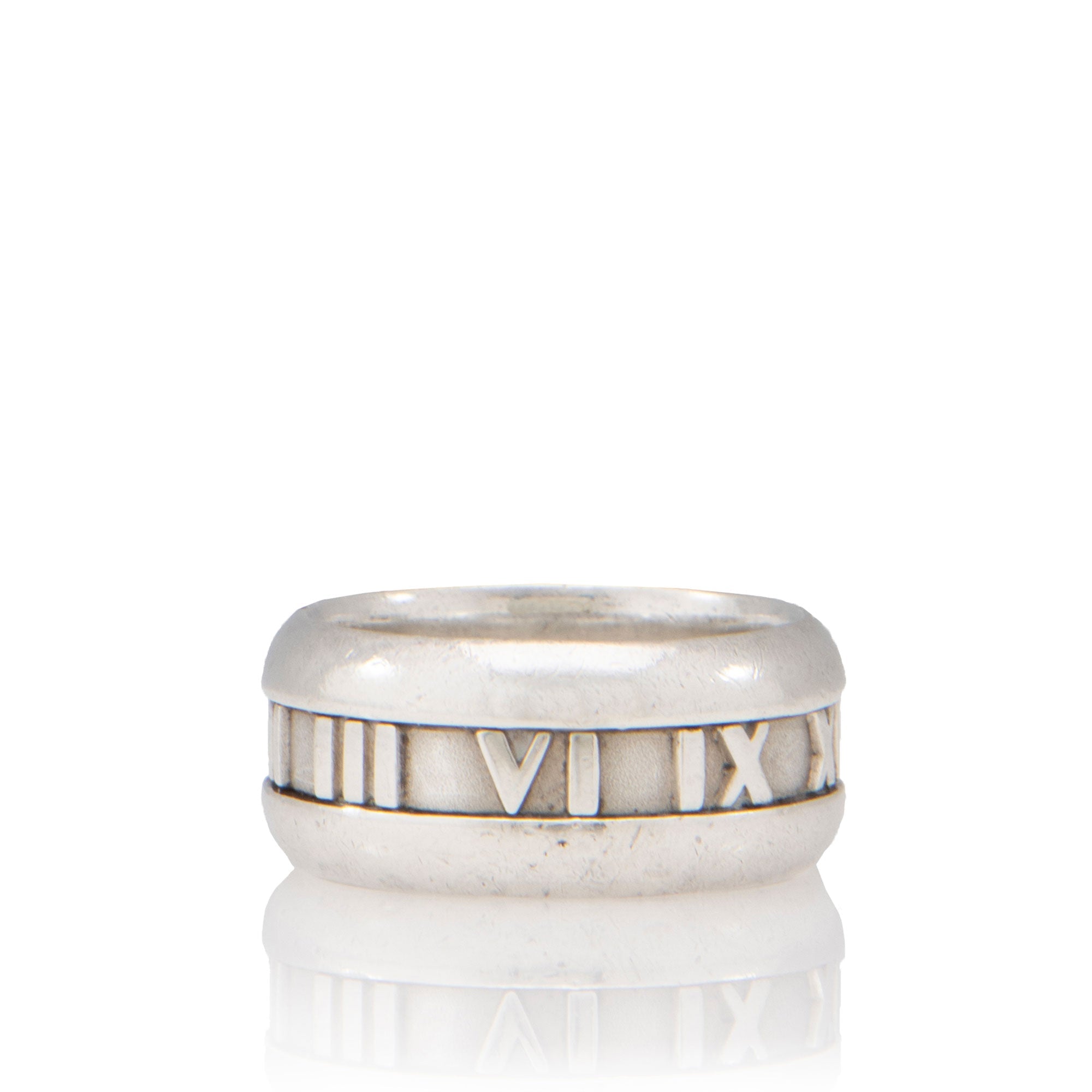 Tiffany & Co. Vintage Sterling Silver Wide Atlas Ring - Size 7 3/4