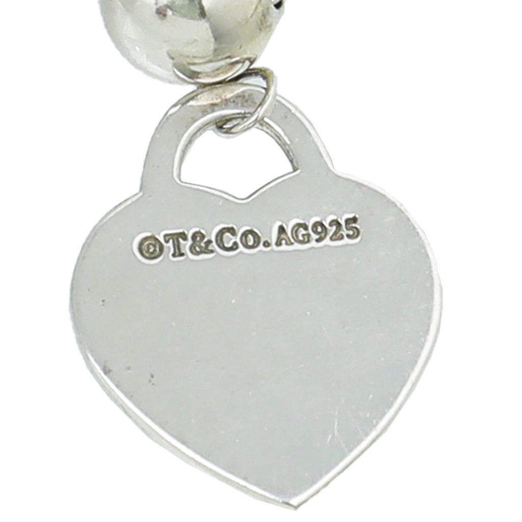 Tiffany & Co Silver Heart Tag Bead Bracelet