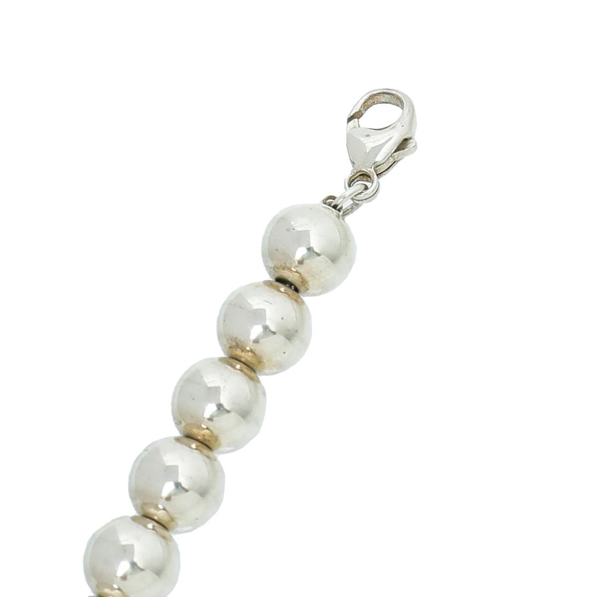 Tiffany & Co Silver Heart Tag Bead Bracelet