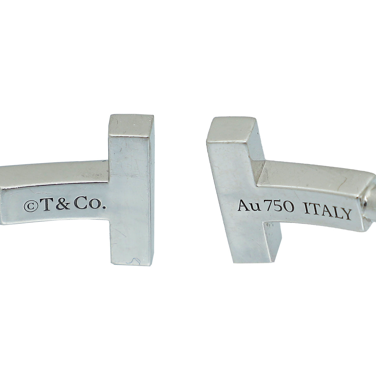 Tiffany & Co 18K White Gold Turquoise T Wire Medium Bracelet