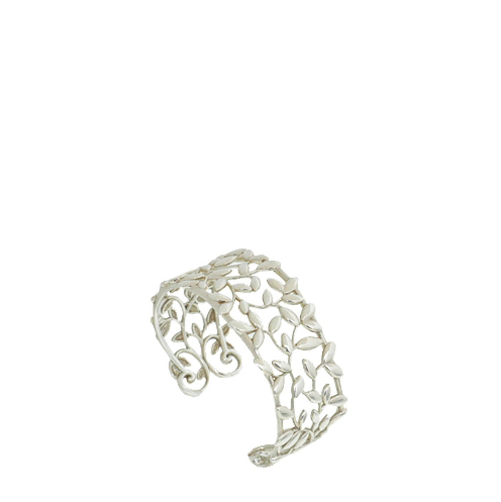 Tiffany & Co Sterling Silver Paloma Picasso Olive Leaf Open Cuff Bracelet
