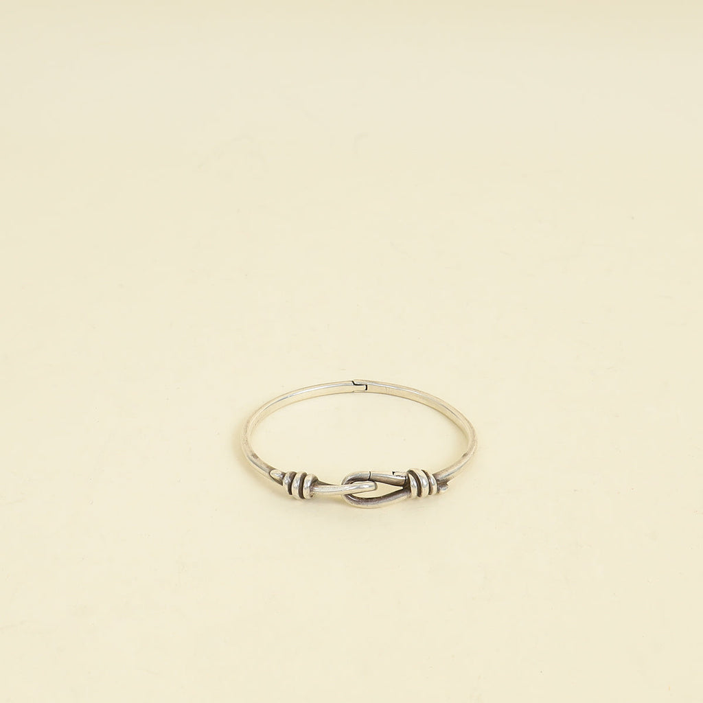 Tiffany & Co. Silver Sterling Paloma Picasso Knot Hinged Bangle