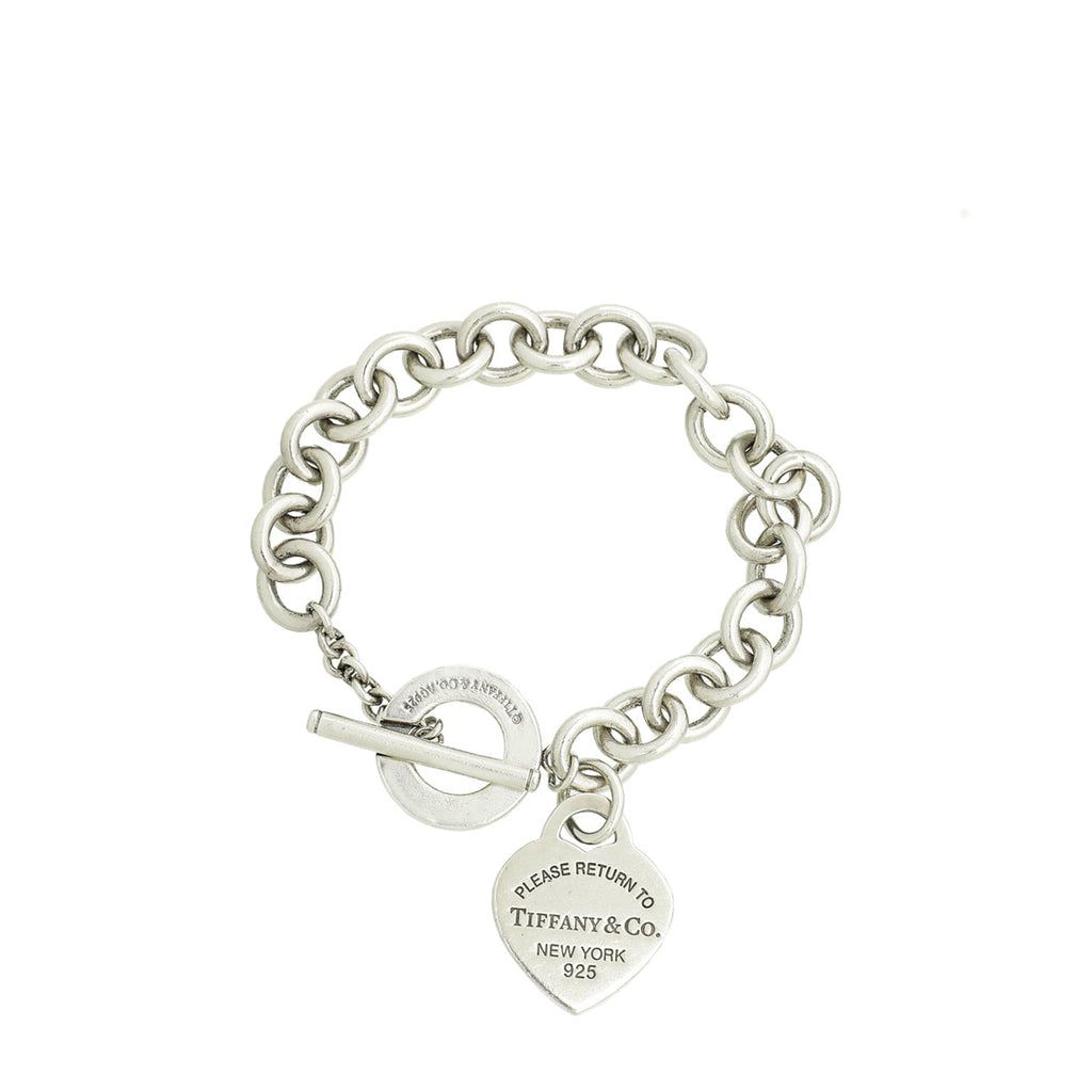 Tiffany & Co Sterling Silver Heart Tag Toggle Bracelet