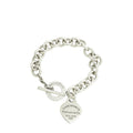 Tiffany & Co Sterling Silver Heart Tag Toggle Bracelet