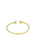 Tiffany & Co 18K Yellow Gold T Narrow Wire Small Bracelet