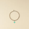 Tiffany & Co. Blue Heart Tag Bead 4mm Bracelet