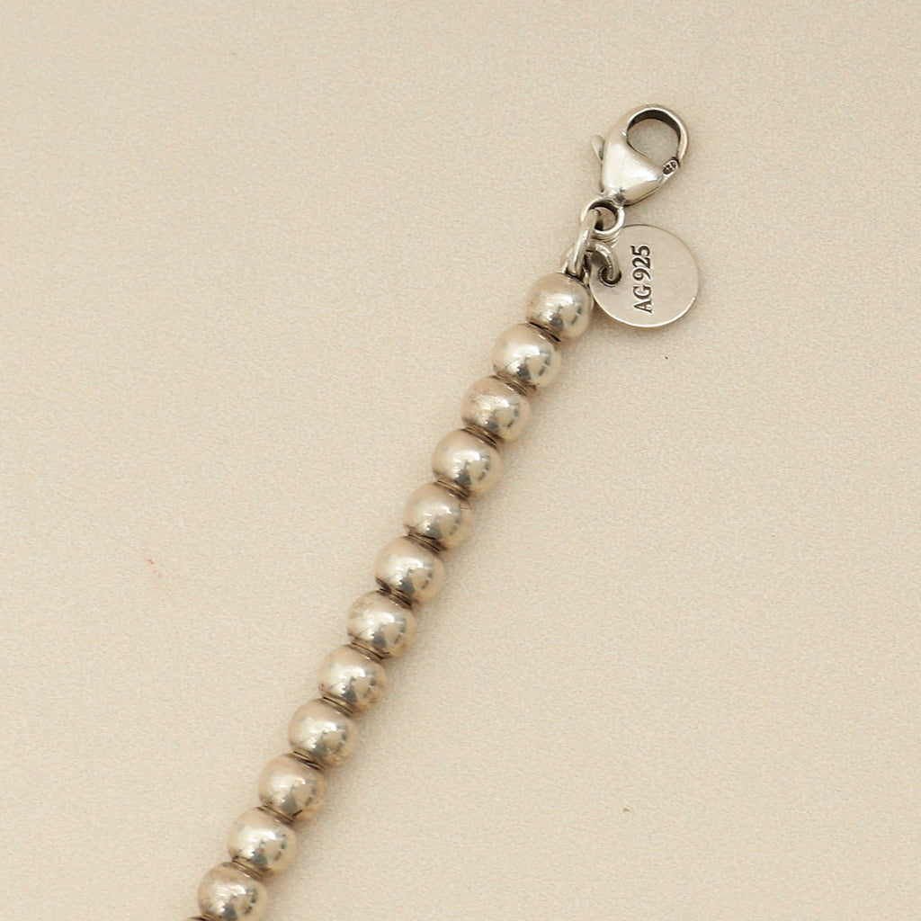 Tiffany & Co. Blue Heart Tag Bead 4mm Bracelet