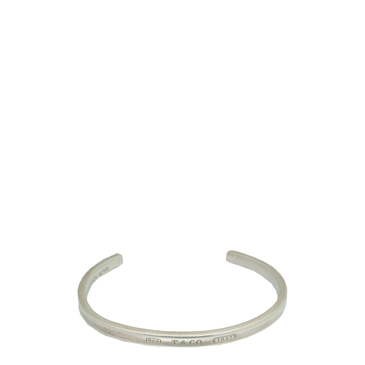 Tiffany & Co Sterling Silver 1837 Narrow Medium Cuff Bangle