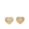 Tiffany & Co Silver Heart Tag Stud Mini Earrings
