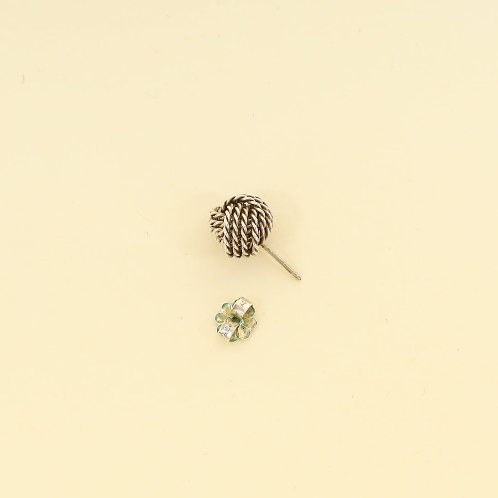 Tiffany & Co. Silver Twist Knot Stud Earrings