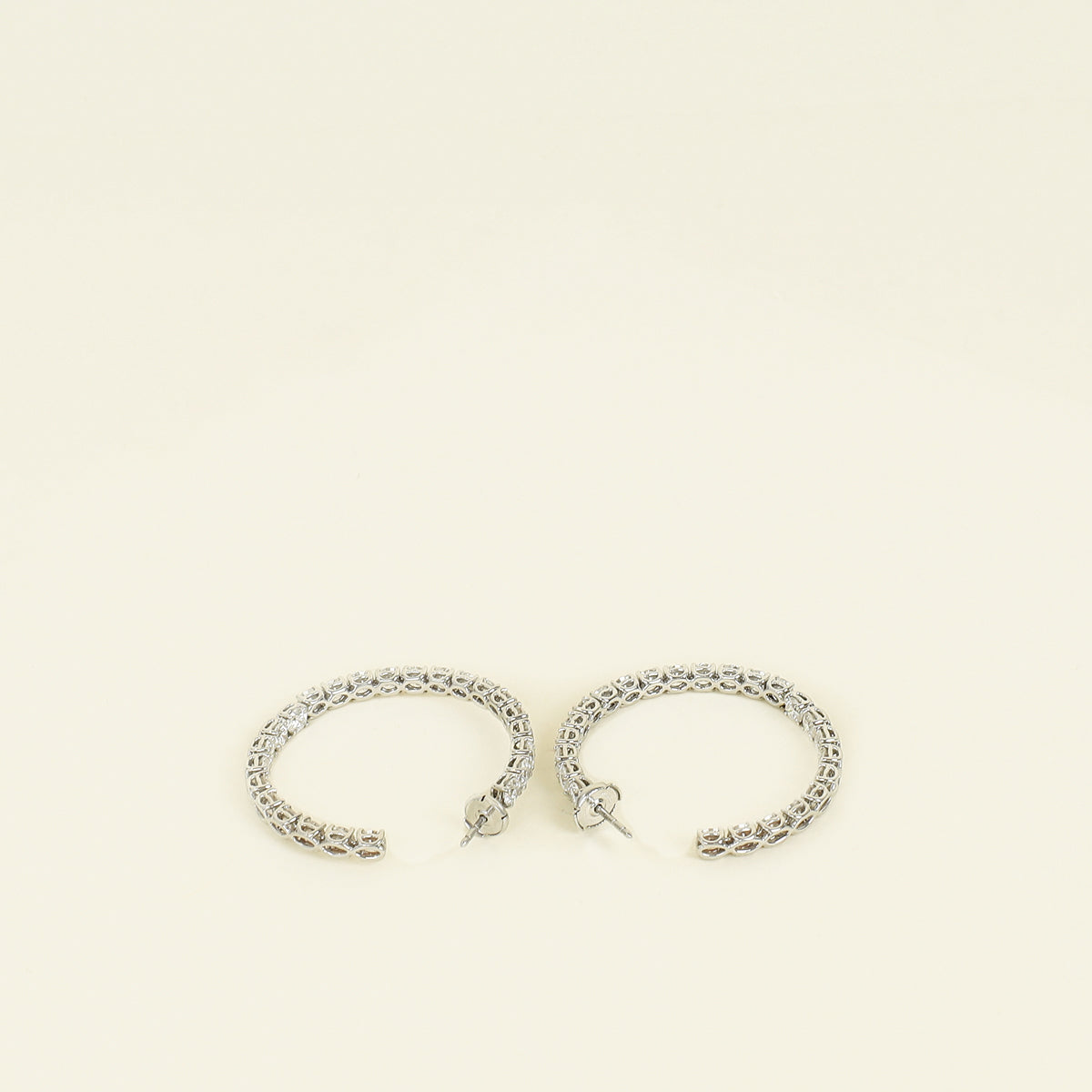 Tiffany & Co. Platinum Diamond Hoop Earrings