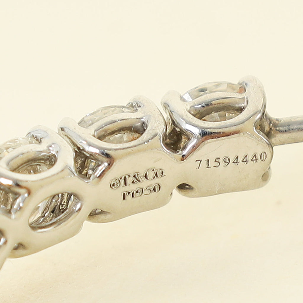 Tiffany & Co. Platinum Diamond Hoop Earrings