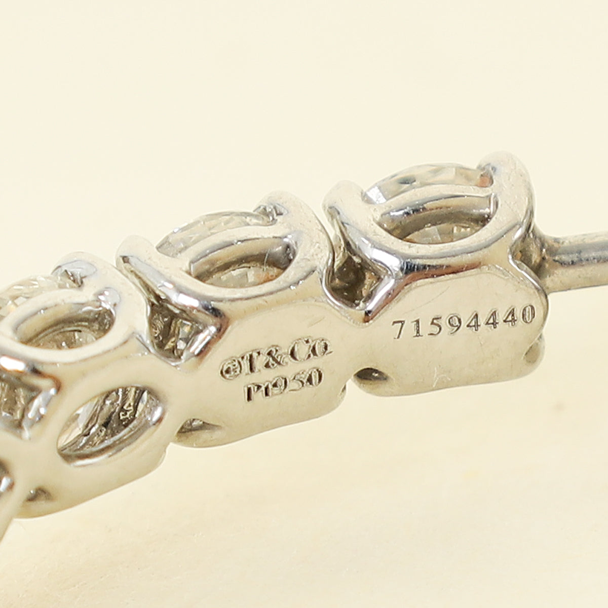 Tiffany & Co. Platinum Diamond Hoop Earrings