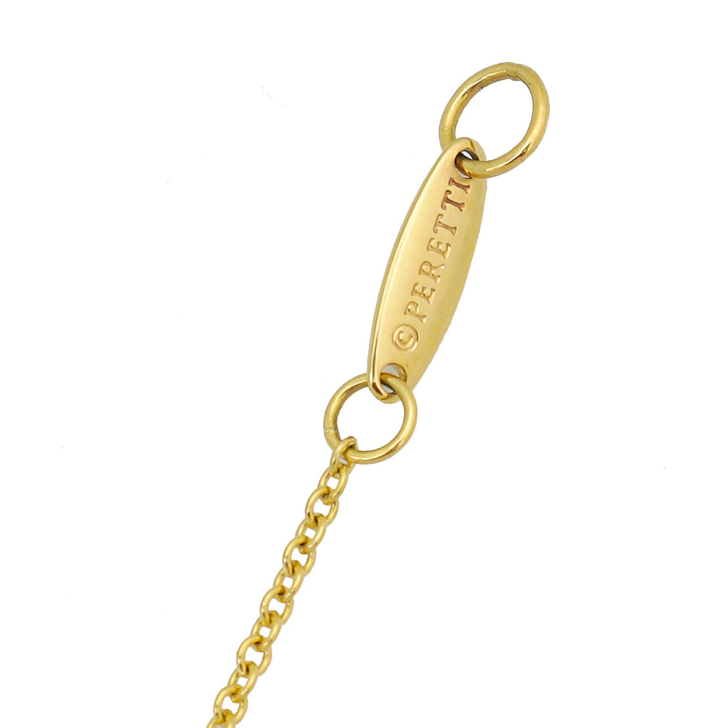 Tiffany & Co 18K Yellow Gold Elsa Peretti Bean Pendant Necklace