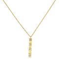Tiffany & Co 18K Rose Gold Diamond Atlas Pierced Bar Pendant Necklace