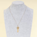 Tiffany & Co. 18K Rose Gold Modern Key Logo Pendant Necklace