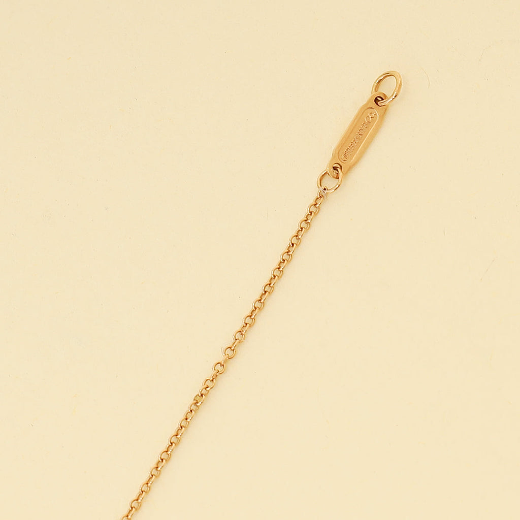 Tiffany & Co. 18K Rose Gold Modern Key Logo Pendant Necklace