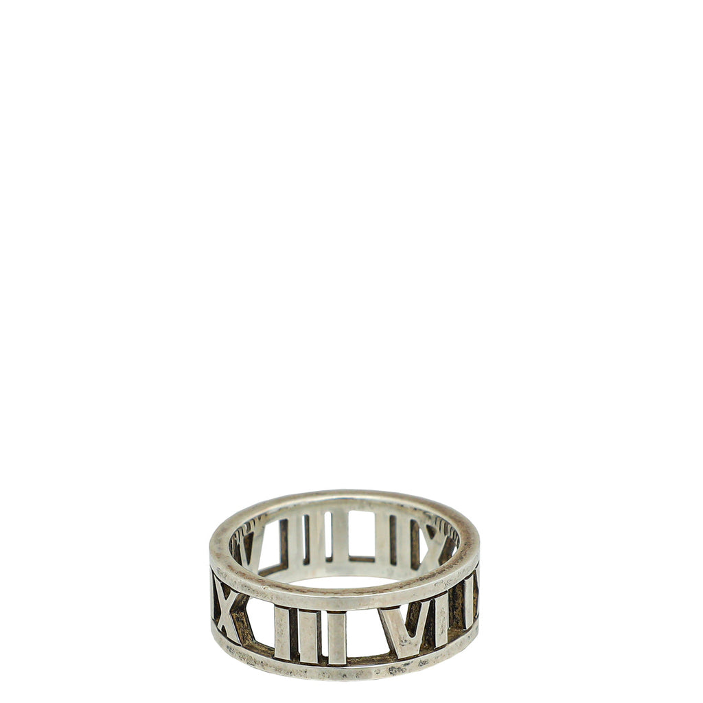 Tiffany & Co Sterling Silver Atlas Ring 52 (6)
