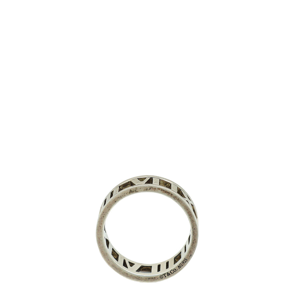 Tiffany & Co Sterling Silver Atlas Ring 52 (6)