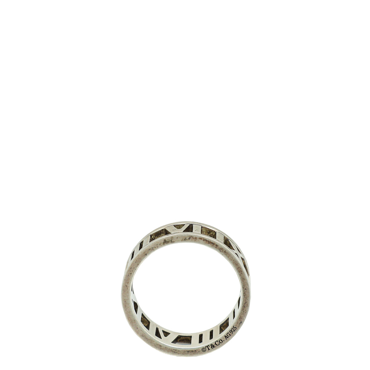 Tiffany & Co Sterling Silver Atlas Ring 52 (6)